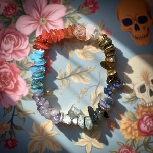 8mm Chakra Chip Bracelet